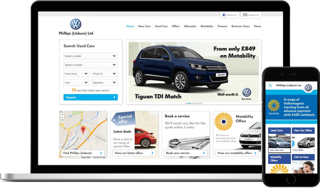 Website Launch for Phillips VW Lisburn